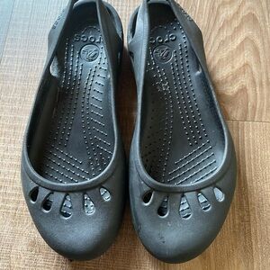 CROCS Women's Black Slip-On Ballet Flats